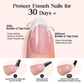 beetles press on nails displayed in packaging