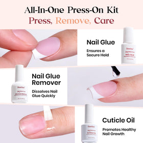 beetles press on nails in various sizes and shapes
