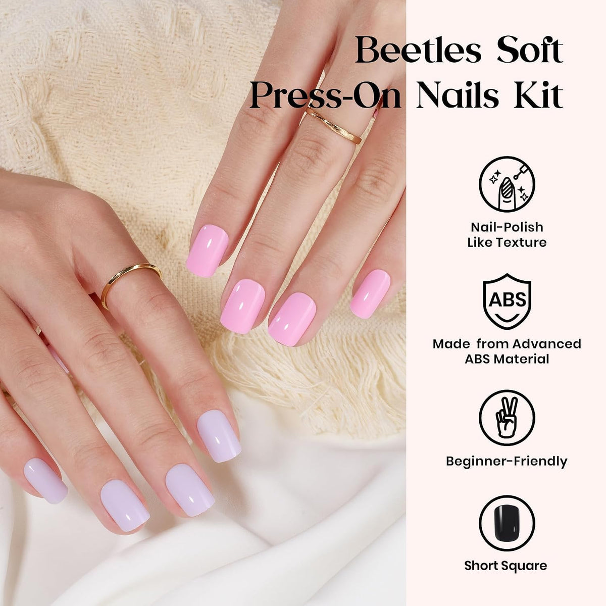 beetles Press On Nails Kit assorted 24 colours displayed