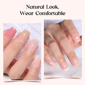 beetles Press On Nails Kit showing French tip styles