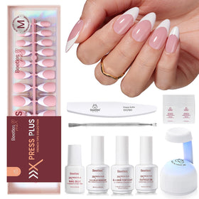 beetles Press On Nails Kit with 210 pieces and tools