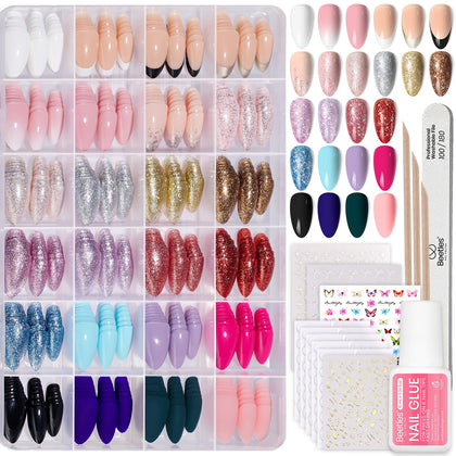 Beetles Press on Nails Kit with 720 pieces in assorted colours