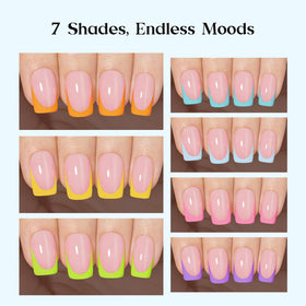 beetles press on nails showing different sizes and shapes