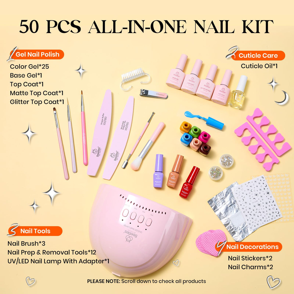 beetles professional nail lamp with automatic sensor