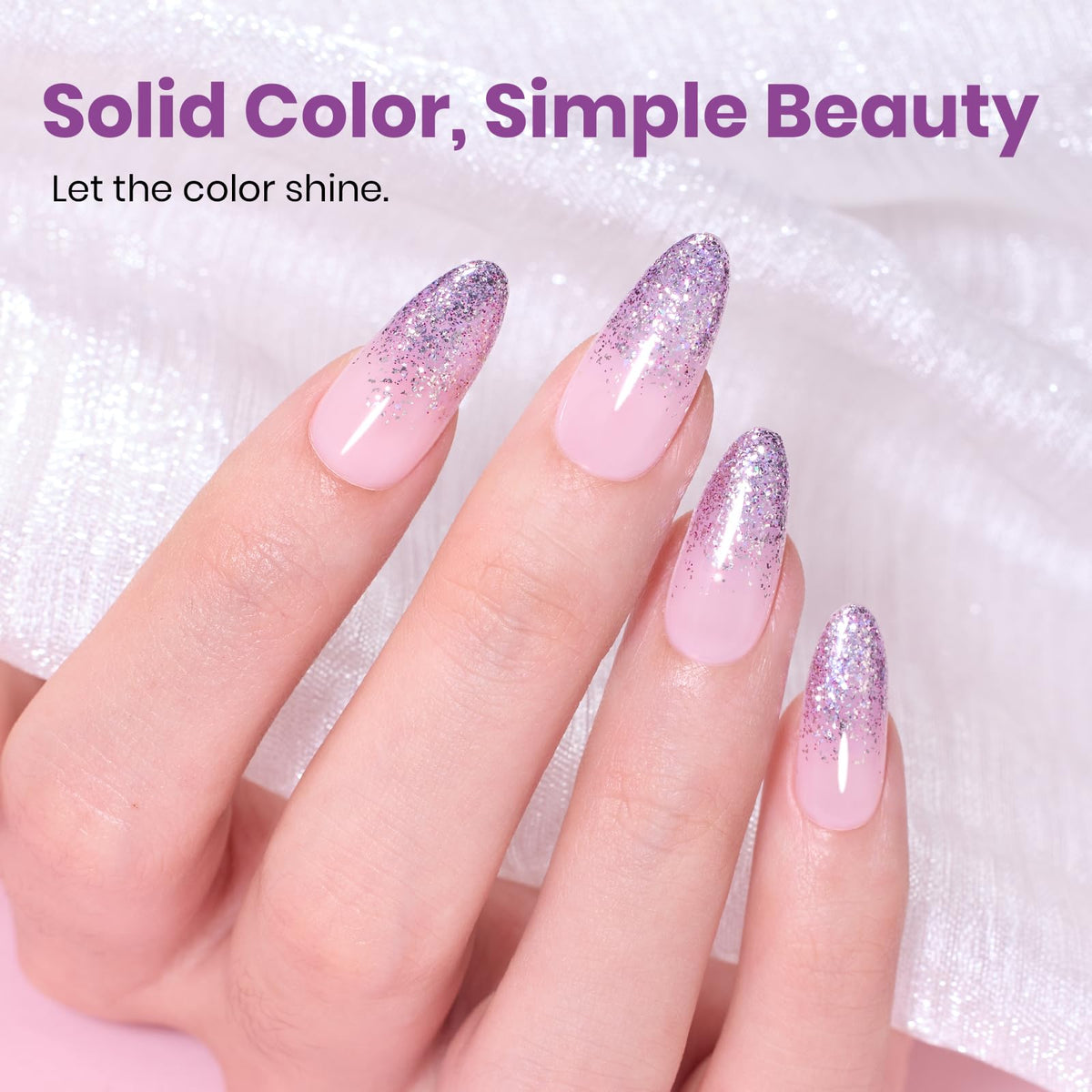 beetles Purple Gel Nail Polish 15ML applied on nails