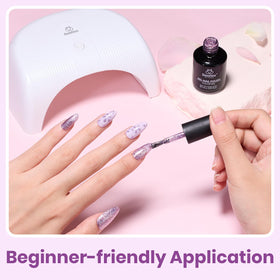 beetles Purple Gel Nail Polish 15ML glitter close-up