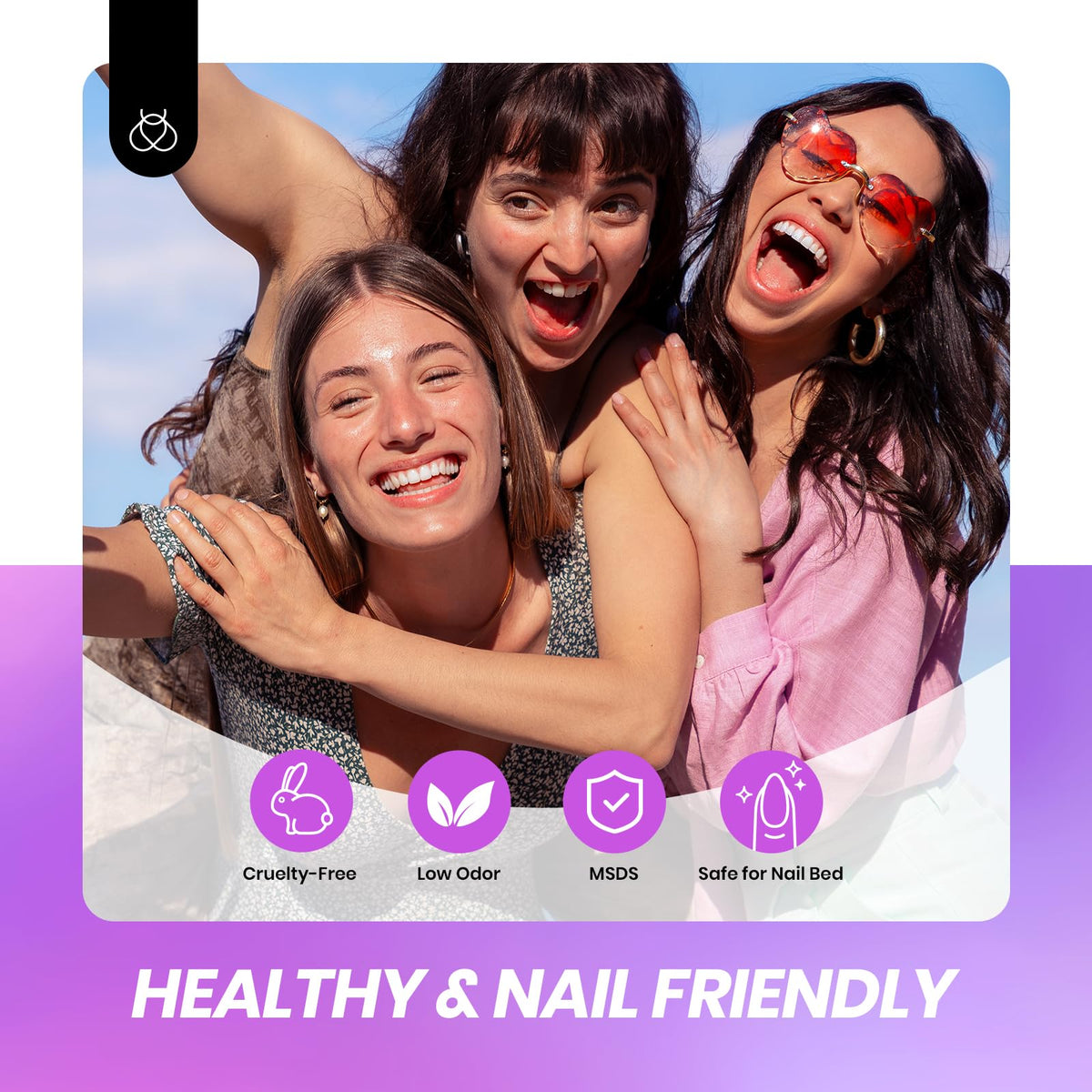 Beetles Purple Jelly Gel Nail Polish 15ML in lifestyle setting