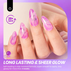 Beetles Purple Jelly Gel Nail Polish 15ML packaging