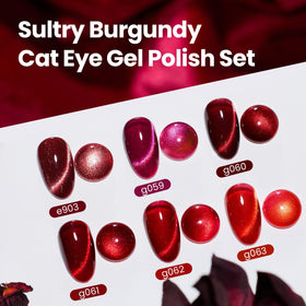 beetles Red Cat Eye Gel Nail Polish close-up of shades
