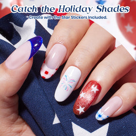 beetles red shimmer gel polish from the 4th of July set