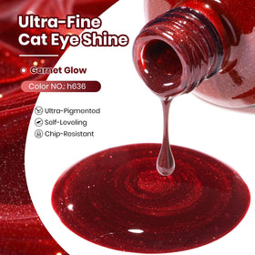 beetles Ruby Red Cat Eye Gel Polish in a beauty setup