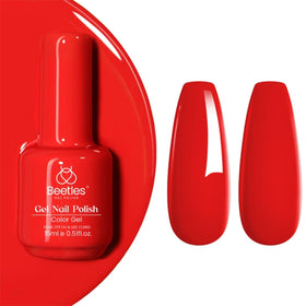 Beetles Scarlet Red Gel Nail Polish 15ML front view
