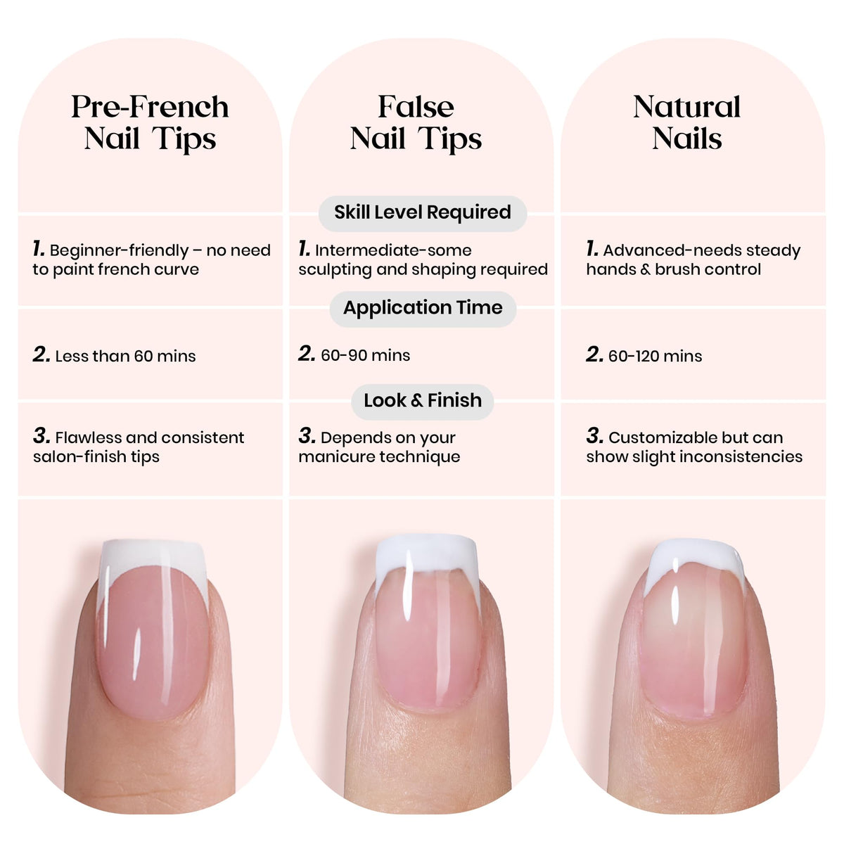 beetles Short Almond Press On Nails in lifestyle setting