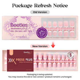 Beetles short press on nails with builder top coat