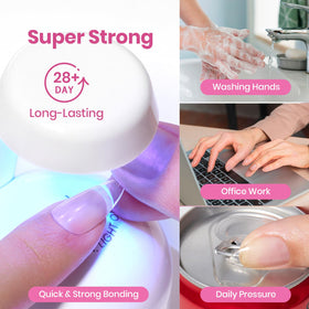 beetles Soft Gel Nail Kit components laid out