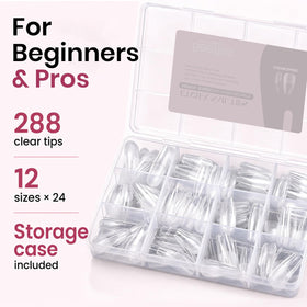 beetles Soft Gel Nail Tips arranged by size