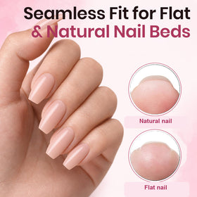 beetles Soft Gel Nail Tips displayed with nail glue