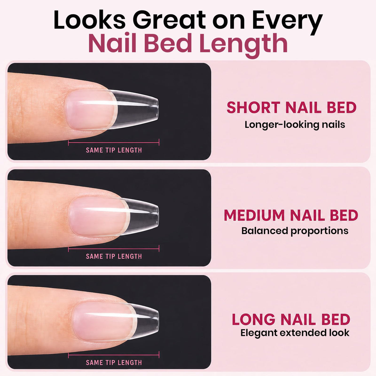beetles Soft Gel Nail Tips in use on natural nails