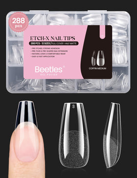 beetles Soft Gel Nail Tips medium coffin 288pcs front view