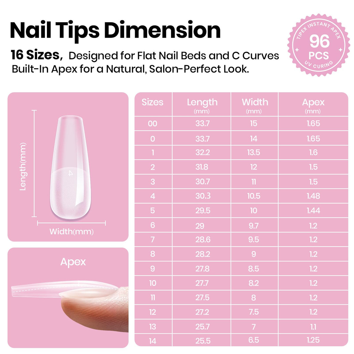 beetles Tipex Lite Nail Tips applied on nails