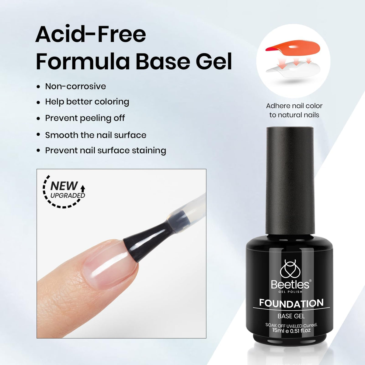 beetles Top Coat 15ML bottle side view
