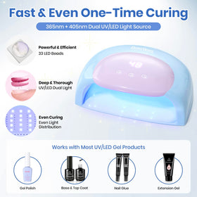 beetles UV Nail Lamp Candy Blue with digital display