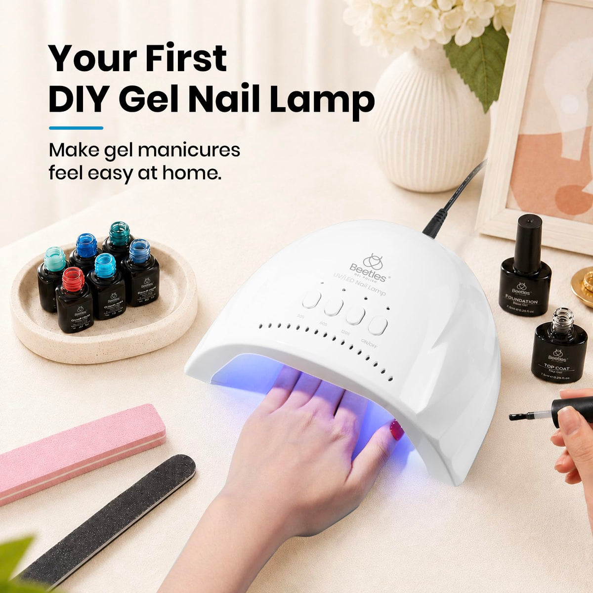 beetles UV Nail Lamp close-up of smart sensor