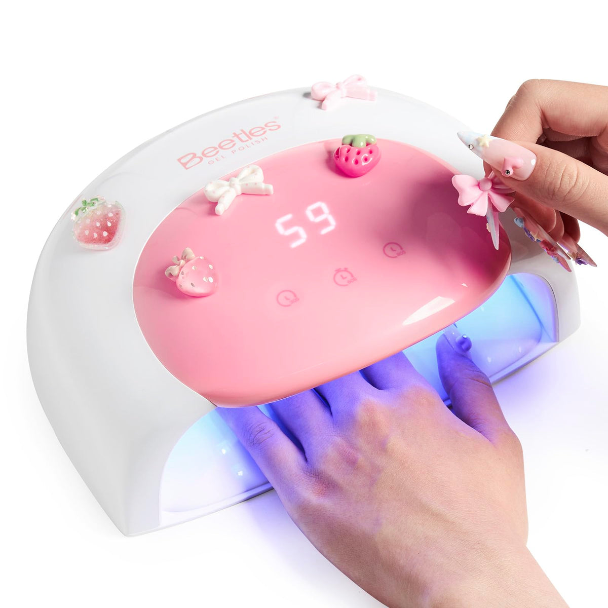 beetles UV Nail Lamp front view in Candy White