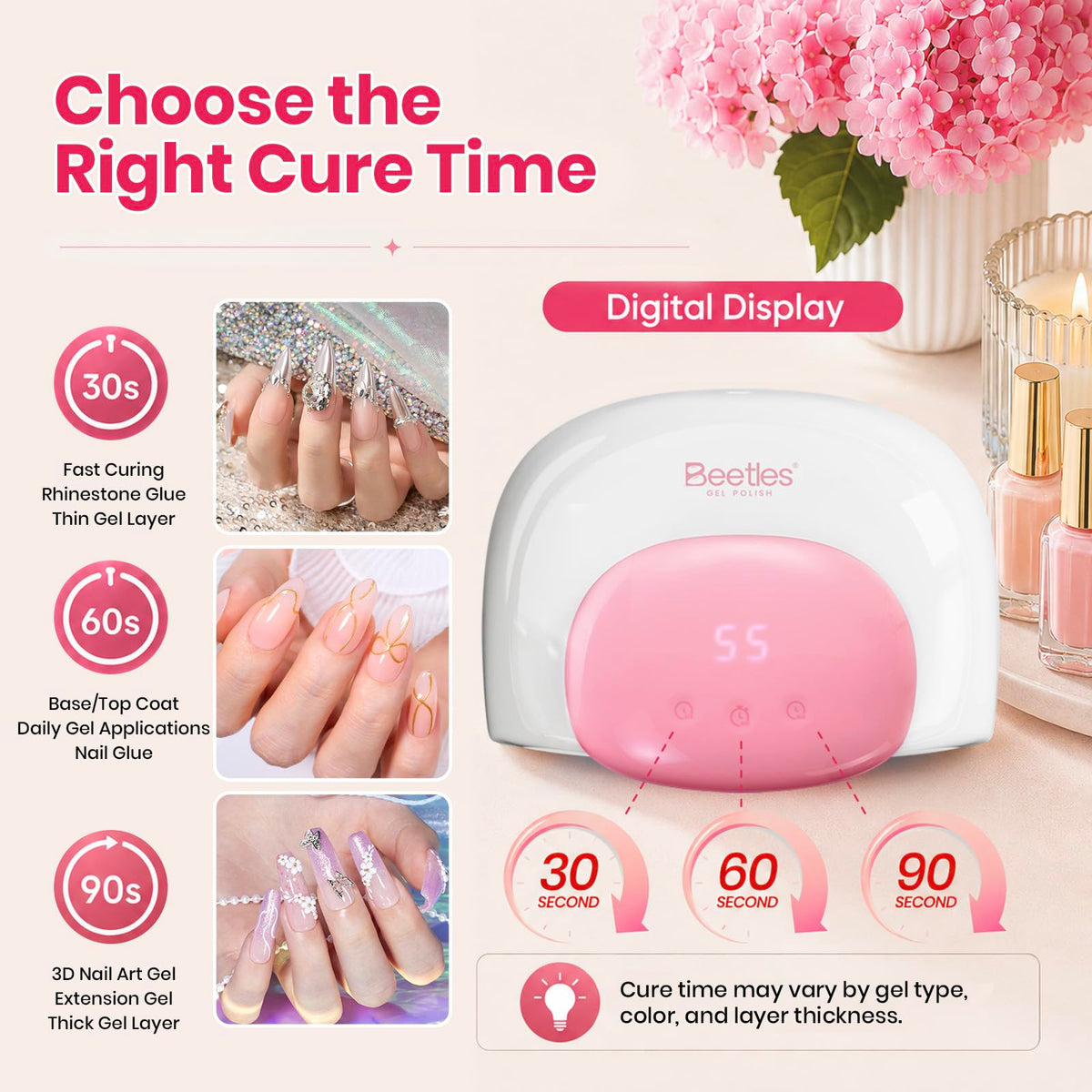 beetles UV Nail Lamp in use with hand inside
