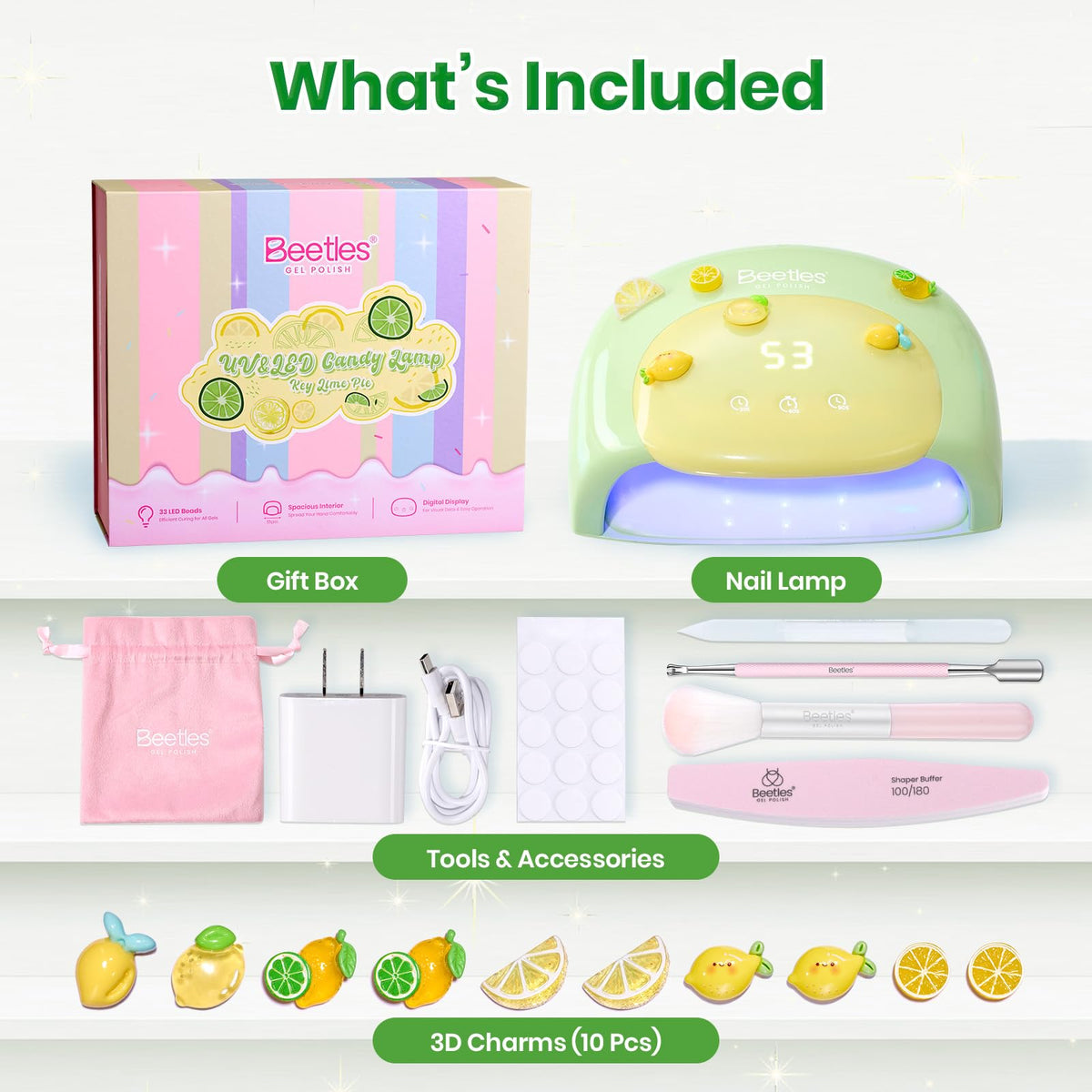 beetles UV Nail Lamp removable base for easy cleaning