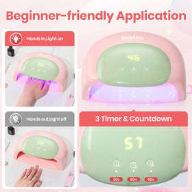 beetles UV Nail Lamp with 3 timer settings displayed