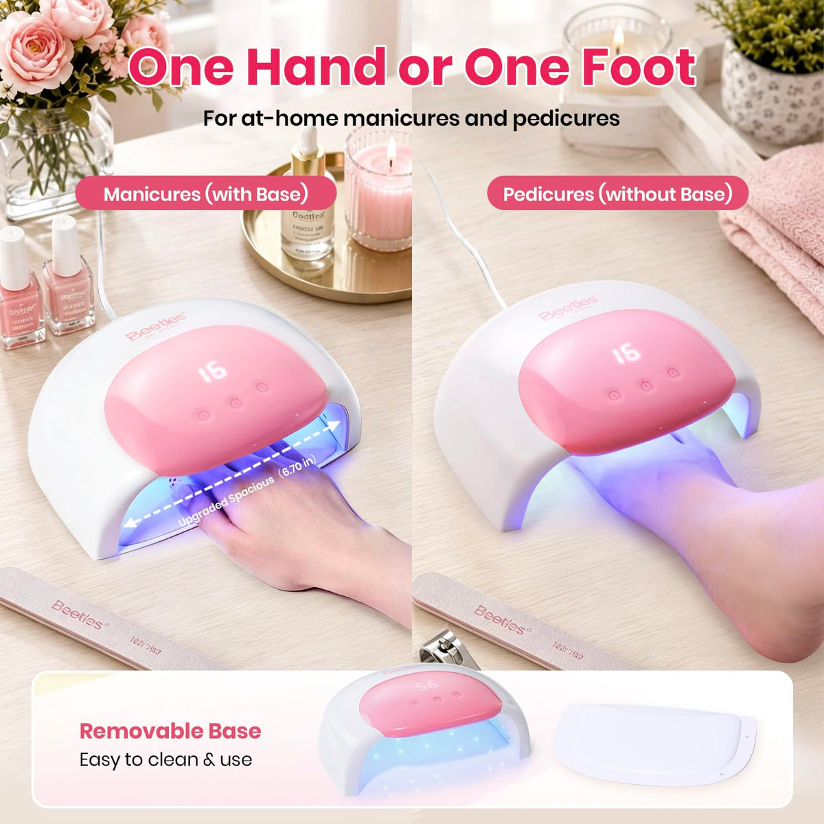 beetles UV Nail Lamp with decorative 3D charms