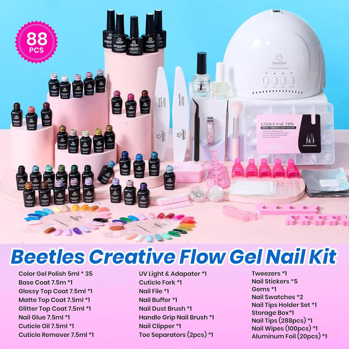 beetles UV nail lamp with infrared sensor and timer settings