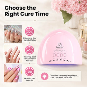 beetles UV Nail Lamp with LED lights on