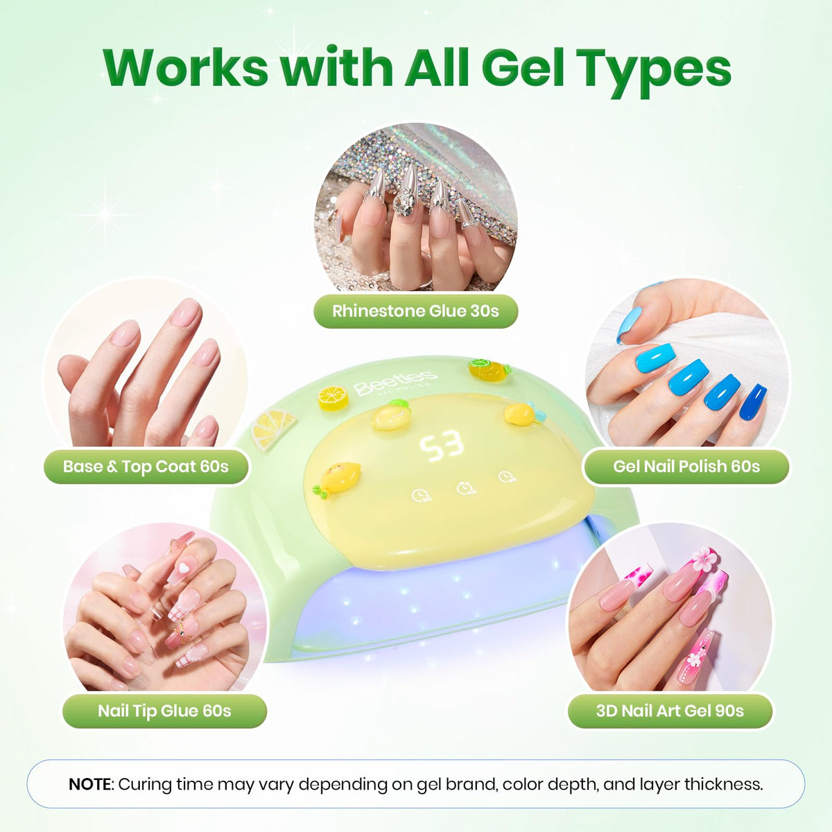 beetles UV Nail Lamp with manicure accessories