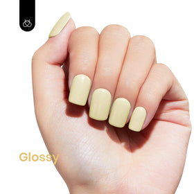 beetles Yellow Gel Nail Polish 15ML on a nail art display