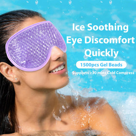 BeeVines Gel Eye Mask close-up of adjustable elastic strap