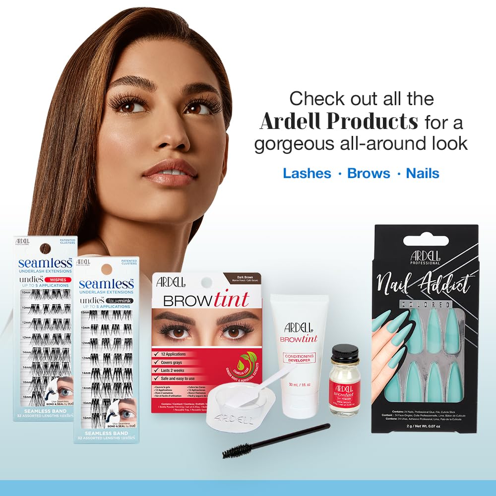 Before and after application of Ardell Underlash Eyelash Extensions