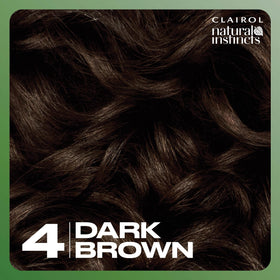 Before and after comparison of hair using Clairol Natural Instincts