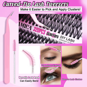 Before and after comparison of lashes using Yawamica kit