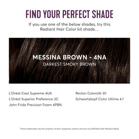 Before and after hair color results using Madison Reed