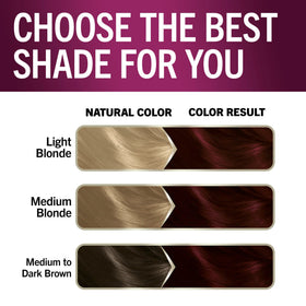 Before and after hair colour comparison using Schwarzkopf Keratin Color 4.8