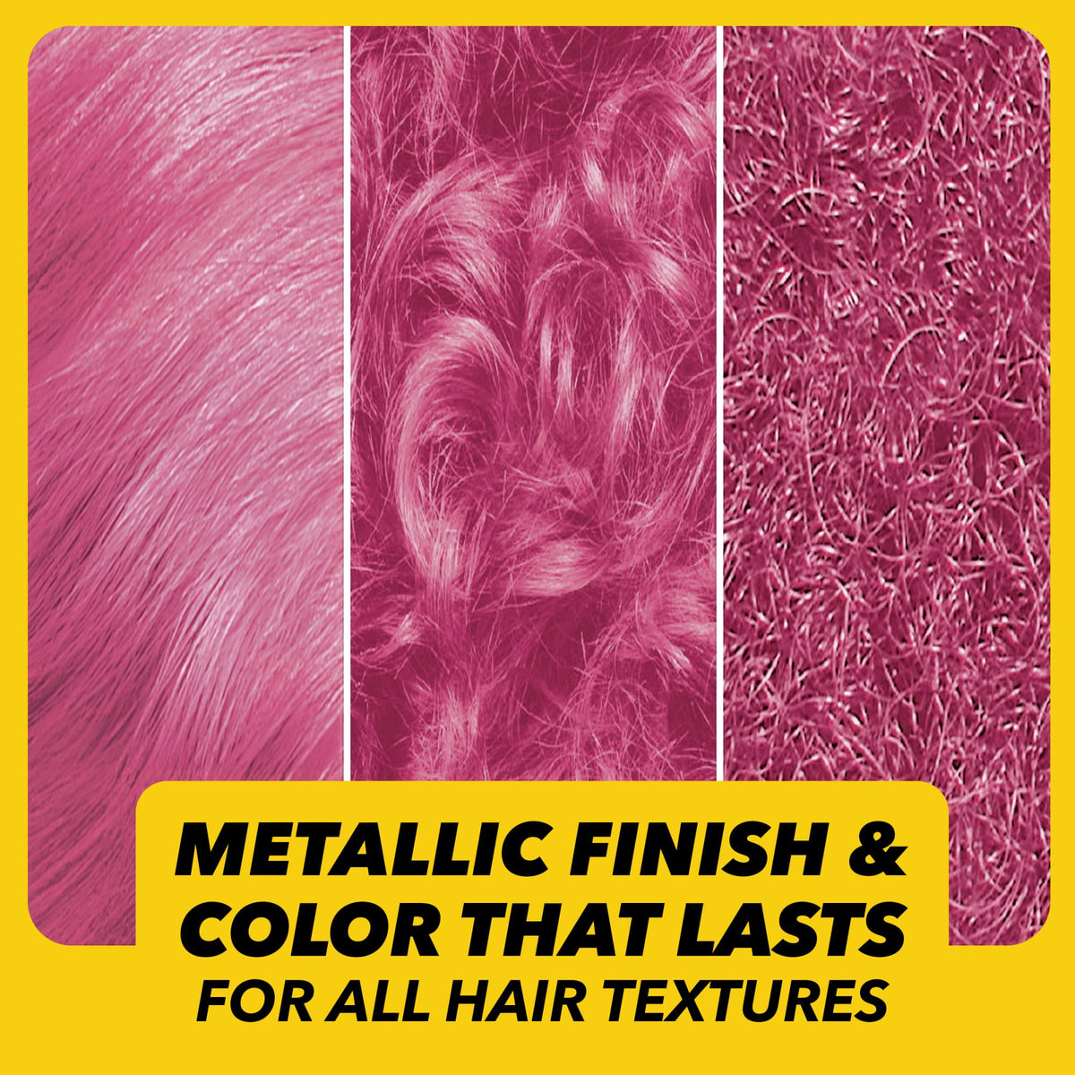 Before and after hair colour using Got2B Metallics