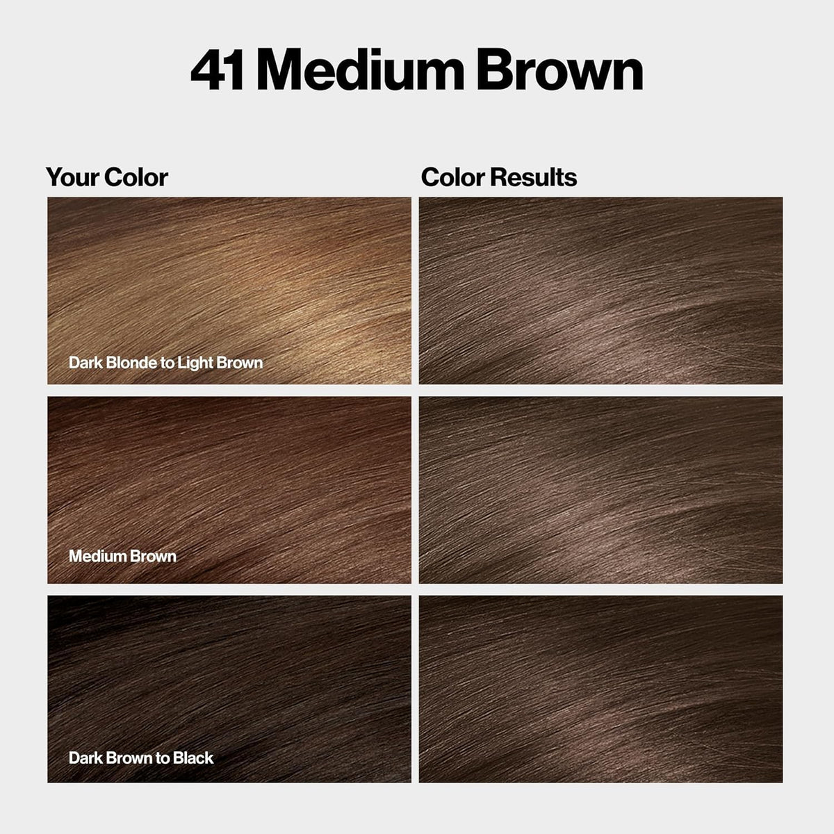 Before and after hair colour with REVLON ColorSilk 41