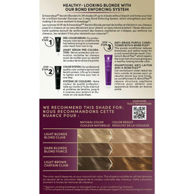 Before and after hair colour with Schwarzkopf Keratin Blonde