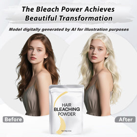 Before and after hair lightening with JUANCHI