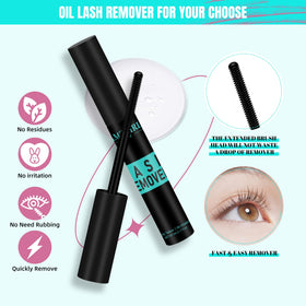 Before and after look using AMZGIRL LASH Fluffy Lash Clusters