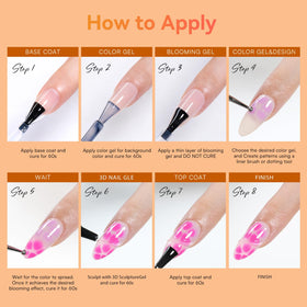 Before and after nail art using Makartt Gel Kit