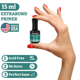 Before and after nails using Nail Dehydrator and Primer Kit
