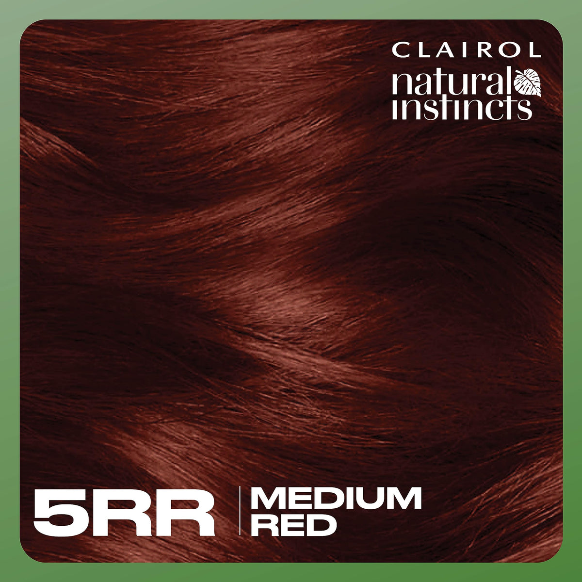 Before and after of hair dyed with Clairol Natural Instincts 5RR